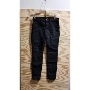 J Brand Capri Jeans Size Waist‎ 24 Length 25 Black Pockets Zip Closure